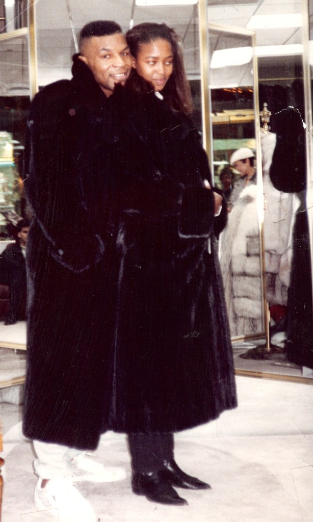 Mike Tyson and Naomi Campbell in minks by Anna Nateece